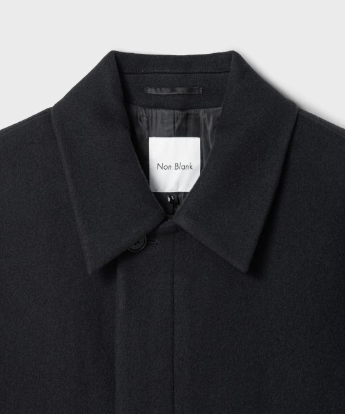 NONBLANK（ノンブランク）の「ウールピュアミニマルバルマカンコート_ダークネイビー（チェスターコート・メンズ・その他・MEDIUM/LARGE/X-LARGE）」の2枚目の写真