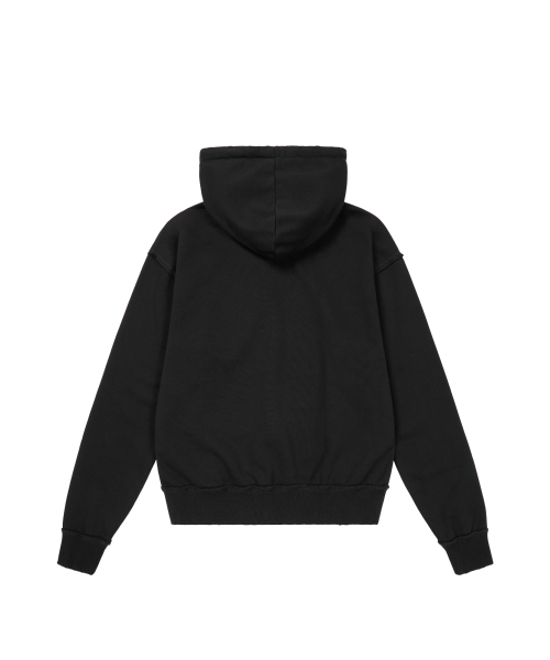 AAKAM(アーカム)の「Eyelet Damaged Zip-Up Hoodie (Black)(パーカー・レディース・その他・2/1)」の2枚目の写真