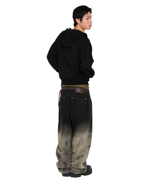 AAKAM(アーカム)の「Eyelet Damaged Zip-Up Hoodie (Black)(パーカー・レディース・その他・2/1)」の12枚目の写真