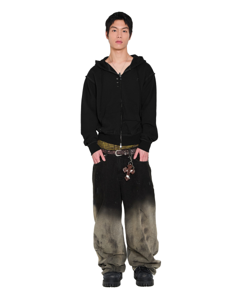 AAKAM(アーカム)の「Eyelet Damaged Zip-Up Hoodie (Black)(パーカー・レディース・その他・2/1)」の13枚目の写真