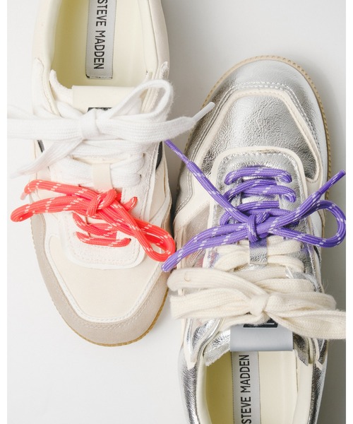 STEVE MADDEN（スティーブマデン）の「クラシックスニーカー/S.MADDEN AUGUSTINE-XS（スニーカー・レディース・ブラック×ホワイト/シルバー・22.5cm/23.0cm/23.5cm/23.5-24/24.0cm/24.5cm）」の9枚目の写真