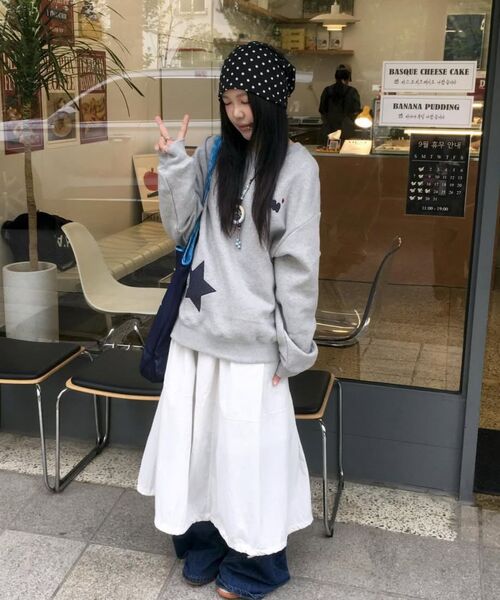 ambler(エムブラー)の「エンジェルオブザスターズ アップリケ刺繍 スウェット AMM1309 (ブラック)(スウェット・レディース・その他・MEDIUM/SMALL)」の8枚目の写真