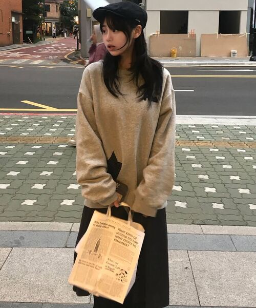 ambler(エムブラー)の「エンジェルオブザスターズ アップリケ刺繍 スウェット AMM1309 (ブラック)(スウェット・レディース・その他・MEDIUM/SMALL)」の4枚目の写真