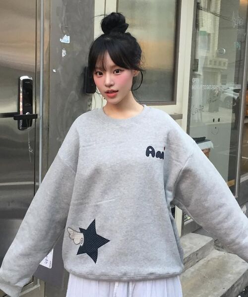 ambler(エムブラー)の「エンジェルオブザスターズ アップリケ刺繍 スウェット AMM1309 (ブラック)(スウェット・レディース・その他・MEDIUM/SMALL)」の3枚目の写真