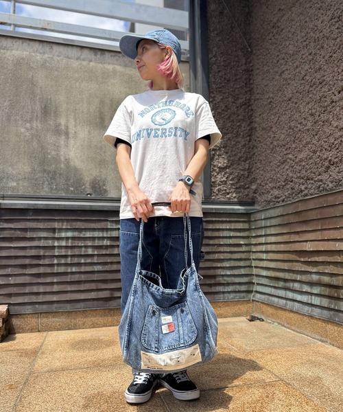 SNOOPY×OLD BETTY'S(スヌーピーカケルオールドベティーズ)の「スヌーピー【SNOOPY】Denim Vintage Look Tote Bag(トートバッグ・レディース・インディゴブルー・FREE)」の7枚目の写真