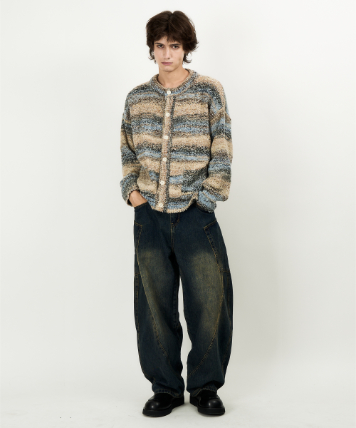 DWSE（ディーダブリューエスイー）の「カーブドポケットデニムワイドパンツ（ウォッシュドブルー）（デニムパンツ・メンズ・その他・SMALL/MEDIUM/LARGE/X-LARGE/X-SMALL）」の6枚目の写真