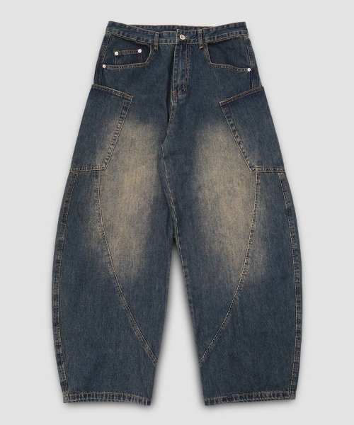 DWSE（ディーダブリューエスイー）の「カーブドポケットデニムワイドパンツ（ウォッシュドブルー）（デニムパンツ・メンズ・その他・SMALL/MEDIUM/LARGE/X-LARGE/X-SMALL）」の9枚目の写真