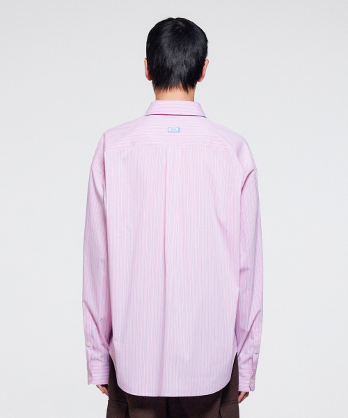 ERA（エラ）の「ユニセックス ERA クラシックシャツ - ピンクストライプ（シャツ/ブラウス・レディース・その他・SMALL/MEDIUM/LARGE）」の9枚目の写真