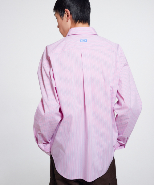 ERA（エラ）の「ユニセックス ERA クラシックシャツ - ピンクストライプ（シャツ/ブラウス・レディース・その他・SMALL/MEDIUM/LARGE）」の10枚目の写真