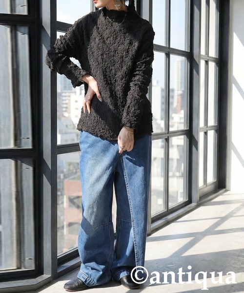 antiqua(アンティカ)の「シャーリング トップス(その他トップス・レディース・ブラック/ホワイト・ONESIZE)」の13枚目の写真