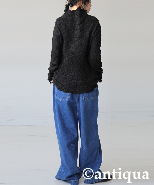 antiqua(アンティカ)の「シャーリング トップス(その他トップス・レディース・ブラック/ホワイト・ONESIZE)」の16枚目の写真