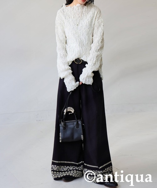 antiqua(アンティカ)の「シャーリング トップス(その他トップス・レディース・ブラック/ホワイト・ONESIZE)」の17枚目の写真