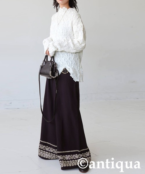antiqua(アンティカ)の「シャーリング トップス(その他トップス・レディース・ブラック/ホワイト・ONESIZE)」の18枚目の写真