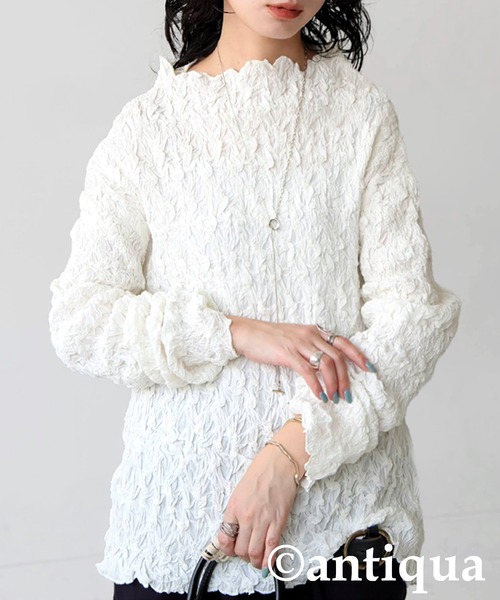 antiqua(アンティカ)の「シャーリング トップス(その他トップス・レディース・ブラック/ホワイト・ONESIZE)」の19枚目の写真
