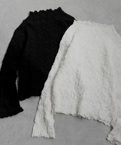 antiqua(アンティカ)の「シャーリング トップス(その他トップス・レディース・ブラック/ホワイト・ONESIZE)」の6枚目の写真