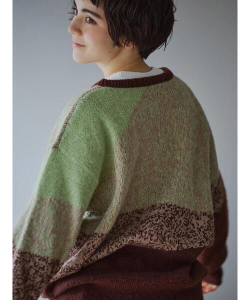 SM2(エスエムツー)の「グラデーションニットプルオーバー(ニット/セーター・レディース・ネイビー/ベージュ/ブラウン・F)」の5枚目の写真