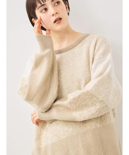 SM2(エスエムツー)の「グラデーションニットプルオーバー(ニット/セーター・レディース・ネイビー/ベージュ/ブラウン・F)」の10枚目の写真