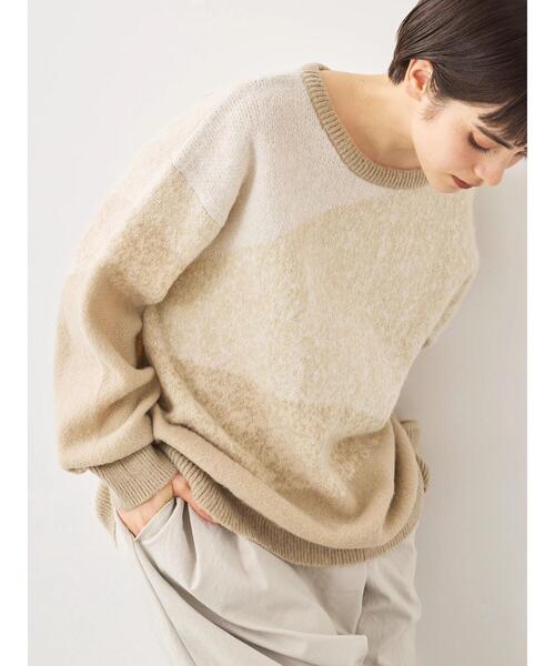 SM2(エスエムツー)の「グラデーションニットプルオーバー(ニット/セーター・レディース・ネイビー/ベージュ/ブラウン・F)」の11枚目の写真