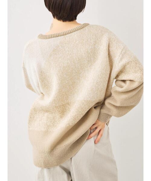 SM2(エスエムツー)の「グラデーションニットプルオーバー(ニット/セーター・レディース・ネイビー/ベージュ/ブラウン・F)」の13枚目の写真