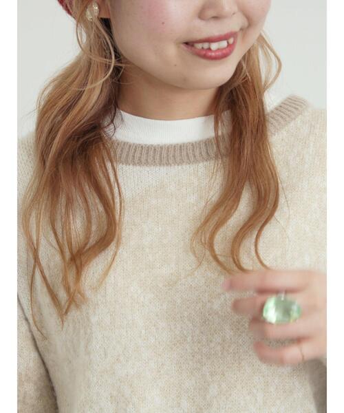 SM2(エスエムツー)の「グラデーションニットプルオーバー(ニット/セーター・レディース・ネイビー/ベージュ/ブラウン・F)」の18枚目の写真