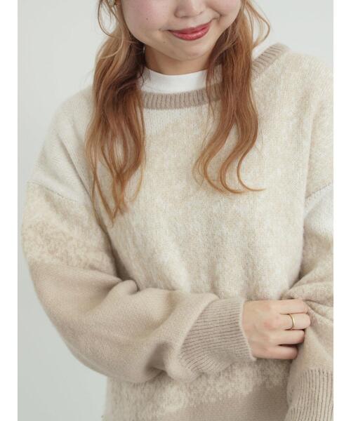 SM2(エスエムツー)の「グラデーションニットプルオーバー(ニット/セーター・レディース・ネイビー/ベージュ/ブラウン・F)」の19枚目の写真