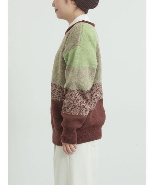 SM2（エスエムツー）の「グラデーションニットプルオーバー（ニット/セーター・レディース・ネイビー/ベージュ/ブラウン・F）」の6枚目の写真