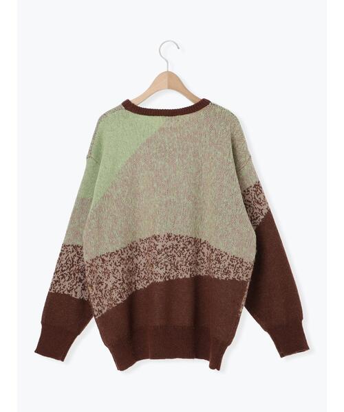 SM2（エスエムツー）の「グラデーションニットプルオーバー（ニット/セーター・レディース・ネイビー/ベージュ/ブラウン・F）」の16枚目の写真