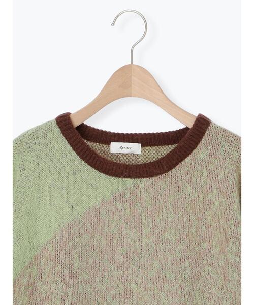 SM2（エスエムツー）の「グラデーションニットプルオーバー（ニット/セーター・レディース・ネイビー/ベージュ/ブラウン・F）」の17枚目の写真