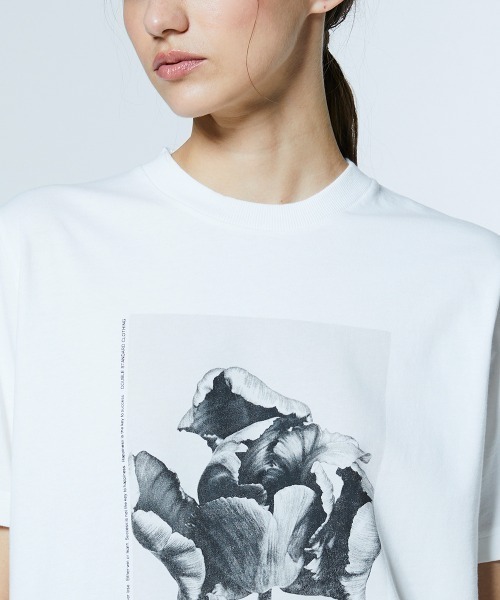 DOUBLE STANDARD CLOTHING(ダブルスタンダードクロージング)の「レアルツイスト フォトプリント天竺Tシャツ(Tシャツ/カットソー・レディース・オフホワイト・FREE)」の4枚目の写真