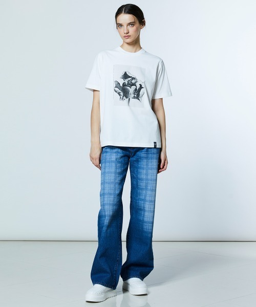 DOUBLE STANDARD CLOTHING(ダブルスタンダードクロージング)の「レアルツイスト フォトプリント天竺Tシャツ(Tシャツ/カットソー・レディース・オフホワイト・FREE)」の12枚目の写真
