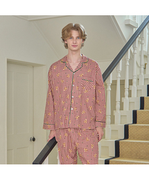 LUNALUZ STUDIO（ルナルス）の「Men's Sweet Bear Long Sleeve Collar Neck Two-Piece Pajamas（ルームウェア/パジャマ）」