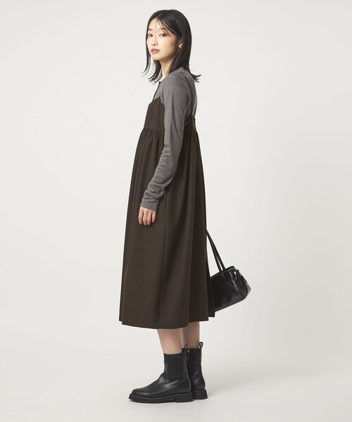 PROTAGONISTA(プロタゴニスタ)の「【別注】<PROTAGONISTA>キャミソール ワンピース(ワンピース・レディース・ブラック/ダークブラウン・FREE)」の16枚目の写真