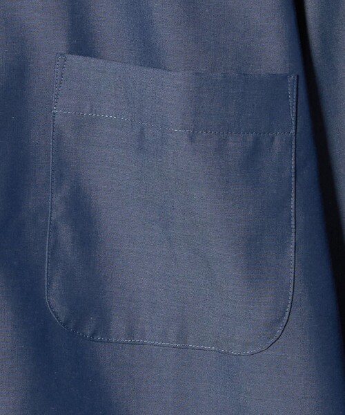 green label relaxing（グリーンレーベルリラクシング）の「コットン シャンブレー ワイドカラー ドレスシャツ -イージーアイロン-（ビジネスシャツ・メンズ・ネイビー・37cm/39cm/43cm/40cm/42cm/41cm/38cm）」の13枚目の写真