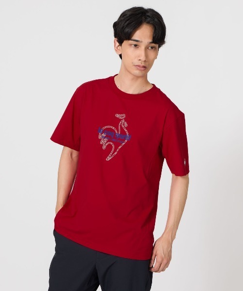 le coq sportif(ルコックスポルティフ)の「【ルコックスポルティフ】吸汗速乾/ストレッチ/UVカット/遮熱ヘランカ半袖Tシャツ(Tシャツ/カットソー・メンズ・レッド/ホワイト/ブラック/ブルー・M/L/S/XL/XXL)」の4枚目の写真