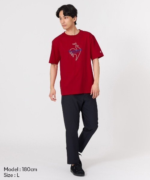 le coq sportif(ルコックスポルティフ)の「【ルコックスポルティフ】吸汗速乾/ストレッチ/UVカット/遮熱ヘランカ半袖Tシャツ(Tシャツ/カットソー・メンズ・レッド/ホワイト/ブラック/ブルー・M/L/S/XL/XXL)」の18枚目の写真