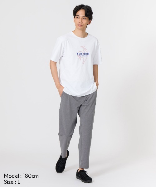 le coq sportif(ルコックスポルティフ)の「【ルコックスポルティフ】吸汗速乾/ストレッチ/UVカット/遮熱ヘランカ半袖Tシャツ(Tシャツ/カットソー・メンズ・レッド/ホワイト/ブラック/ブルー・M/L/S/XL/XXL)」の7枚目の写真