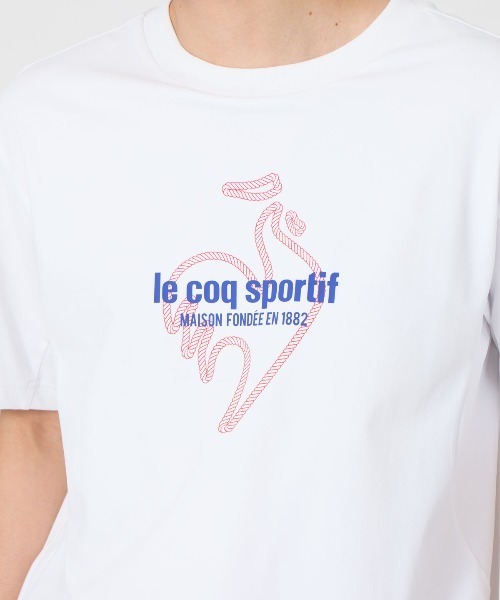 le coq sportif(ルコックスポルティフ)の「【ルコックスポルティフ】吸汗速乾/ストレッチ/UVカット/遮熱ヘランカ半袖Tシャツ(Tシャツ/カットソー・メンズ・レッド/ホワイト/ブラック/ブルー・M/L/S/XL/XXL)」の9枚目の写真