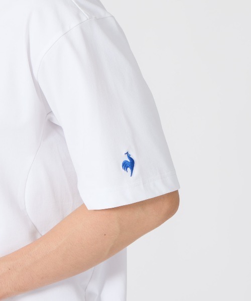 le coq sportif(ルコックスポルティフ)の「【ルコックスポルティフ】吸汗速乾/ストレッチ/UVカット/遮熱ヘランカ半袖Tシャツ(Tシャツ/カットソー・メンズ・レッド/ホワイト/ブラック/ブルー・M/L/S/XL/XXL)」の10枚目の写真