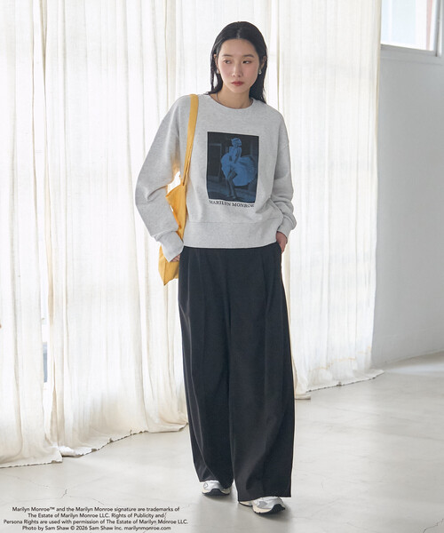 FREAK'S STORE(フリークスストア)の「マリリン・モンロー THE ICONIC SHOT SWEAT SHIRT/ザ アイコニック ショット スウェット(スウェット・レディース・チャコール/ライトグレー・フリ-)」の4枚目の写真
