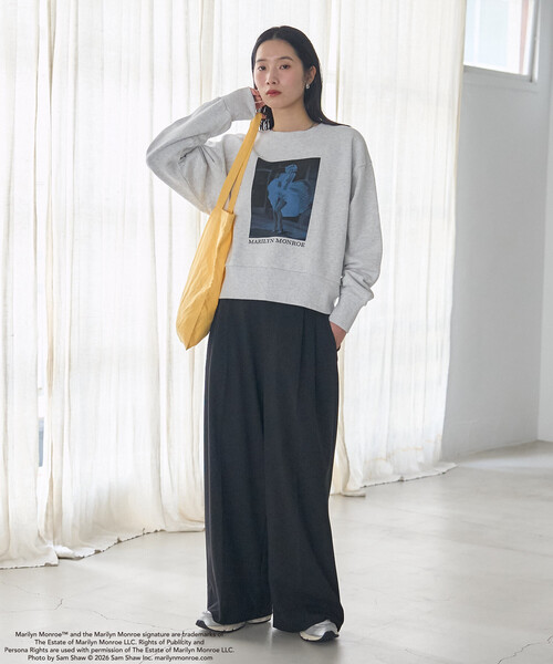 FREAK'S STORE(フリークスストア)の「マリリン・モンロー THE ICONIC SHOT SWEAT SHIRT/ザ アイコニック ショット スウェット(スウェット・レディース・チャコール/ライトグレー・フリ-)」の5枚目の写真