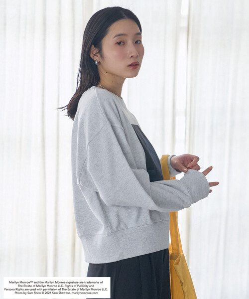 FREAK'S STORE(フリークスストア)の「マリリン・モンロー THE ICONIC SHOT SWEAT SHIRT/ザ アイコニック ショット スウェット(スウェット・レディース・チャコール/ライトグレー・フリ-)」の8枚目の写真