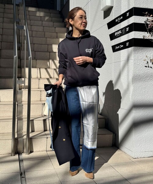 NOLLEY’S（ノーリーズ）の「シルクプリントスカーフ88（バンダナ/スカーフ・レディース・ブルー系その他/ブラウン系その他・FREE）」の4枚目の写真