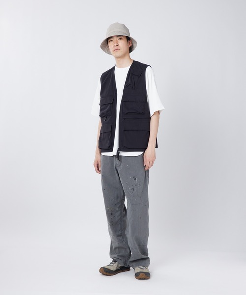 Snow Peak(スノーピーク)の「Snow Peak / TAKIBI Herringbone Vest ヘリンボーンベスト(ベスト・メンズ・ブラック/ホワイト/アーミー・S/M/L/XL)」の5枚目の写真