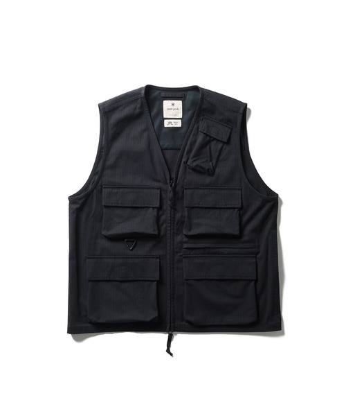 Snow Peak(スノーピーク)の「Snow Peak / TAKIBI Herringbone Vest ヘリンボーンベスト(ベスト・メンズ・ブラック/ホワイト/アーミー・S/M/L/XL)」の17枚目の写真