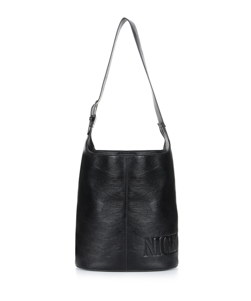NICK&NICOLE(ニックアンドニコール)の「NICOLE LEATHER BUCKLE BUCKET BAG_BLACK(ショルダーバッグ・レディース・その他・FREE)」の1枚目の写真