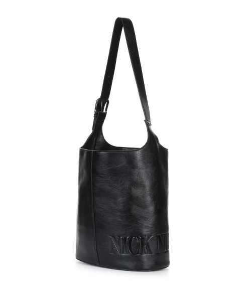 NICK&NICOLE(ニックアンドニコール)の「NICOLE LEATHER BUCKLE BUCKET BAG_BLACK(ショルダーバッグ・レディース・その他・FREE)」の2枚目の写真