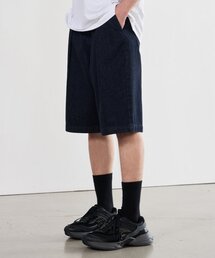バミューダリバースタックデニムパンツ [WASHED DEEP INDIGO]