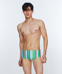 DELIGHTPOOL（ディライトプール）の「Sunburst Stripe Leg Swimsuit - Clover Green（水着）」