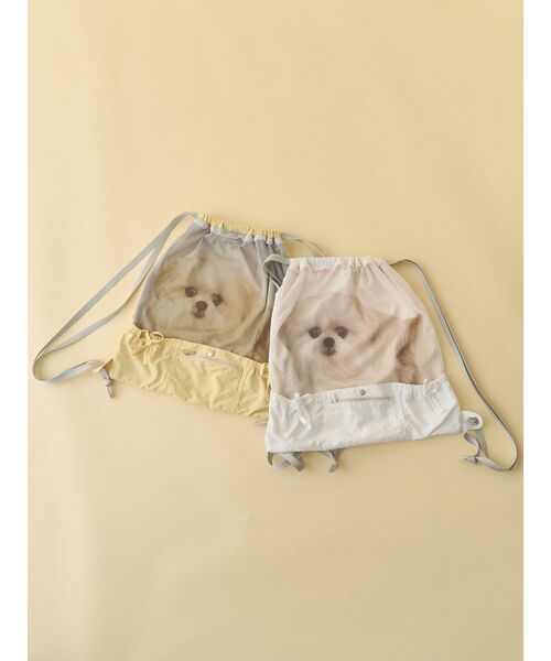 merry jenny（メリージェニー）の「ど～んとモコゾウメッシュナップサック（バックパック/リュック・レディース・オフホワイト/イエロー・FREE）」の14枚目の写真