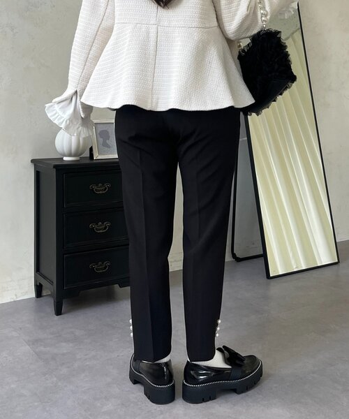 prose verse(プロズヴェール)の「【パール付き】スリムテーパードパンツ(その他パンツ・レディース・ブラック・TL/PL/LARGE/MEDIUM/PM)」の9枚目の写真